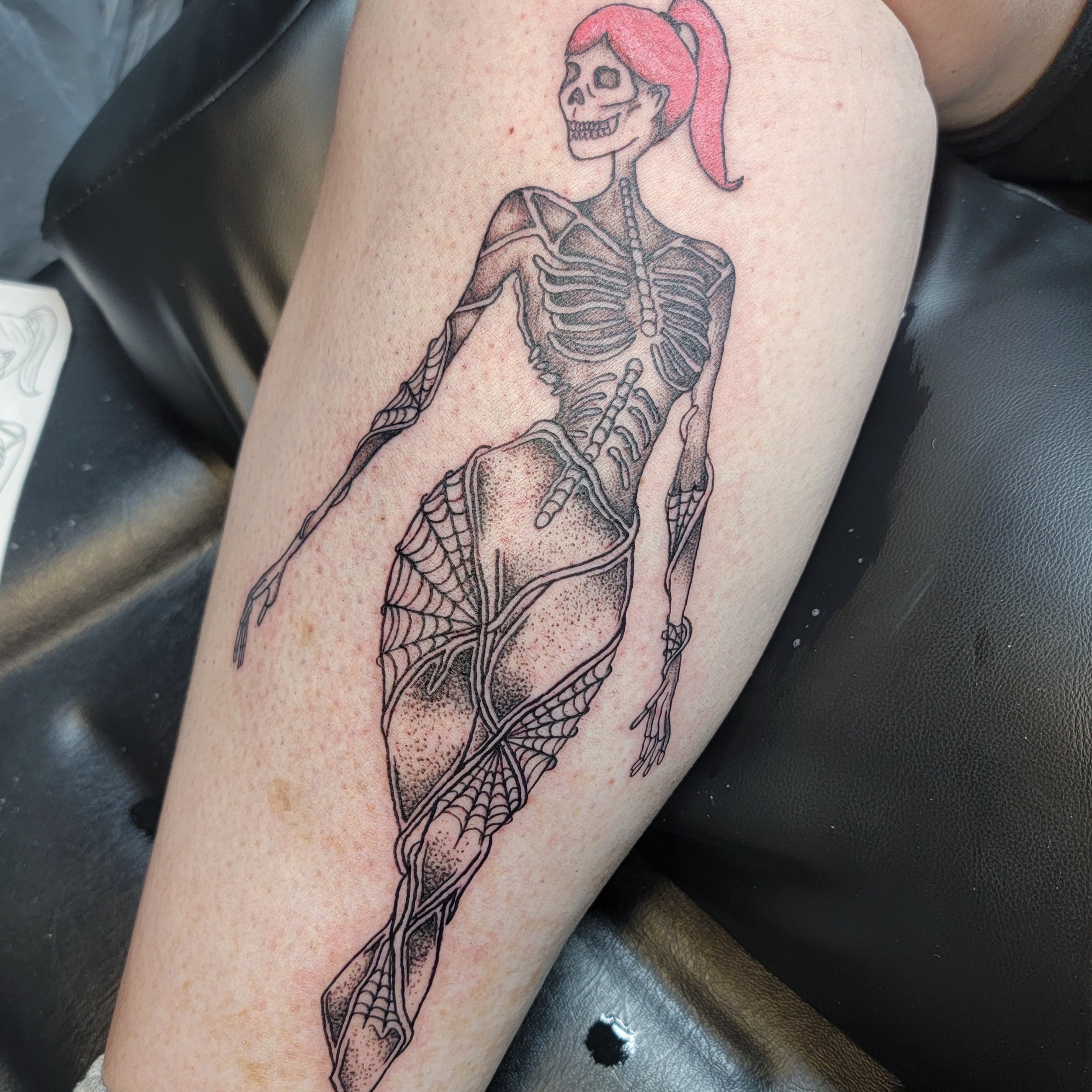 Stunning Day of the Dead Mermaid Tattoo